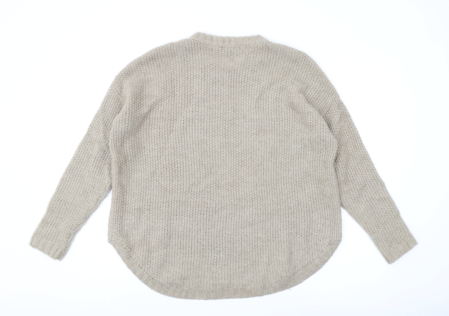Womens UK Size S Mango Beige Pullover Jumper
