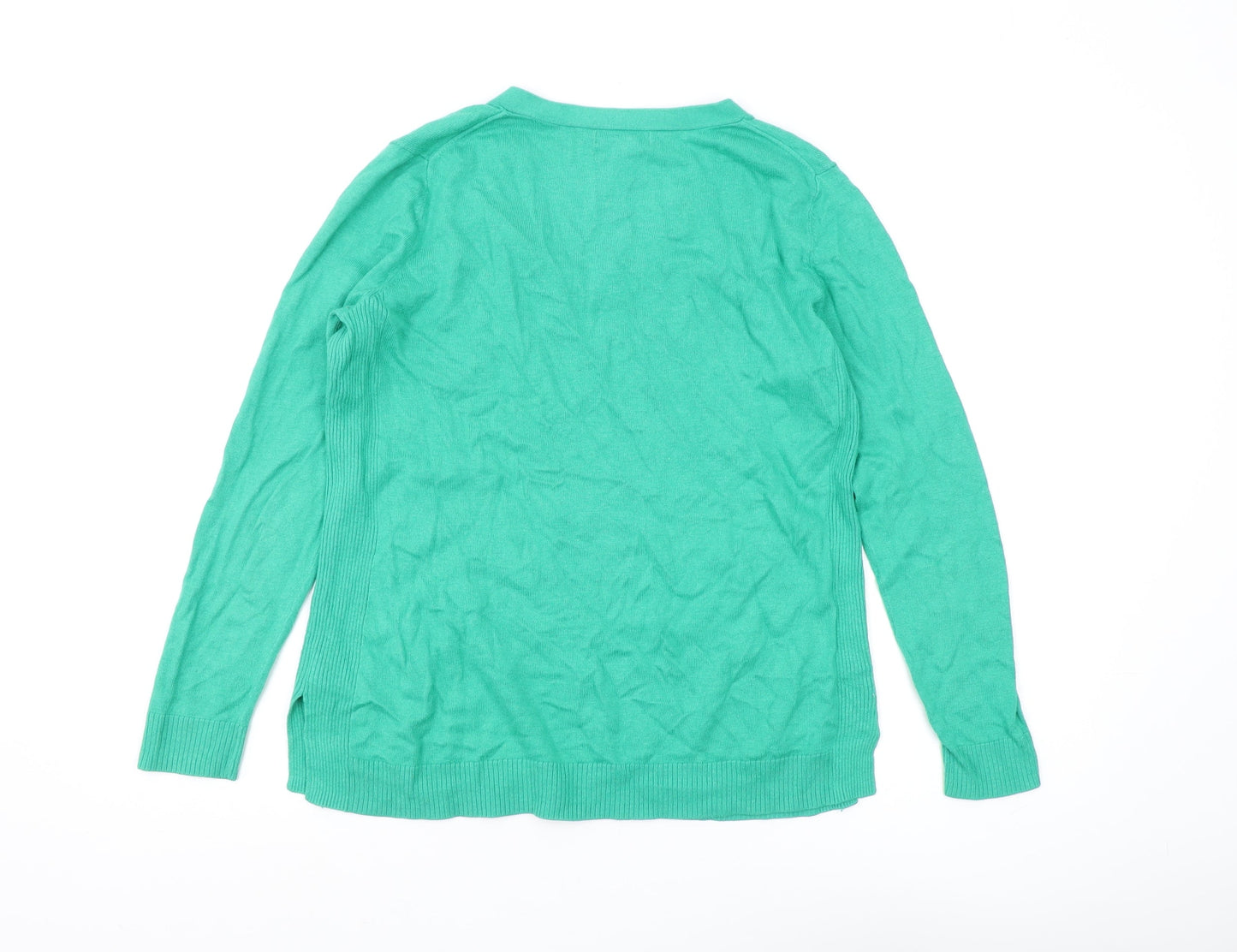 Gap Women's Green V-Neck Pullover Jumper M