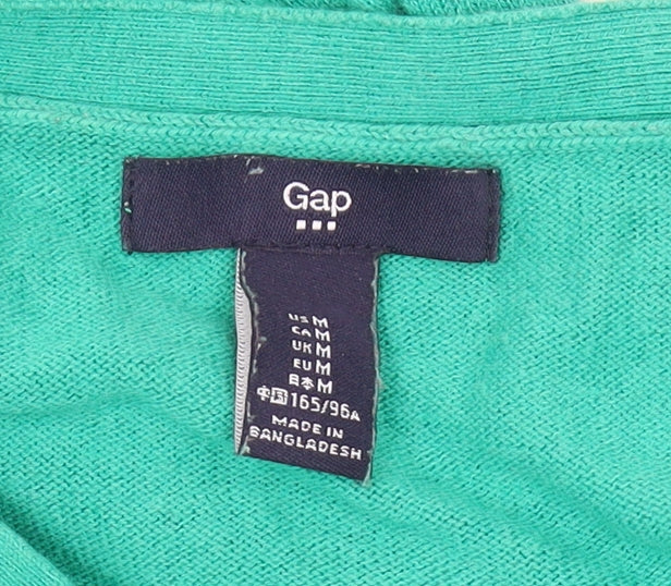 Gap Women's Green V-Neck Pullover Jumper M