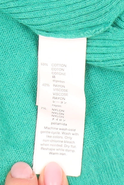 Gap Women's Green V-Neck Pullover Jumper M