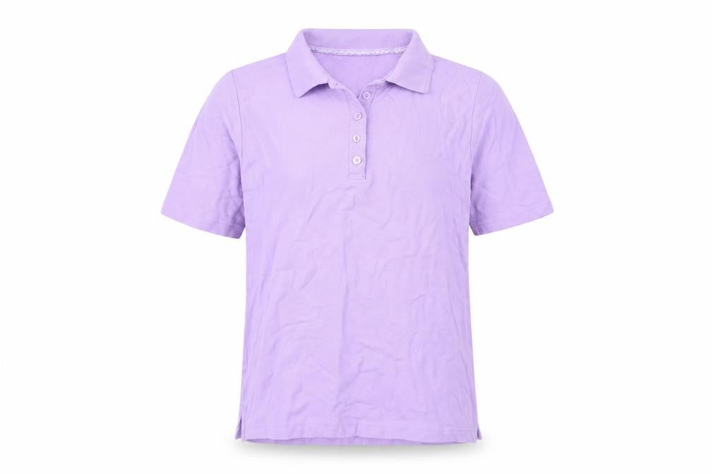 Womens UK Size S ISLE Purple Basic Polo