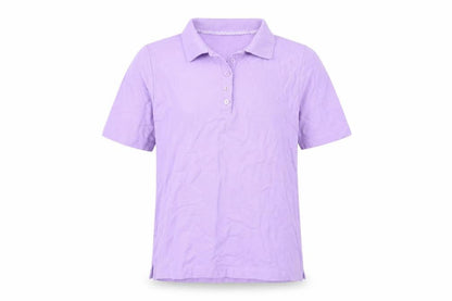 Womens UK Size S ISLE Purple Basic Polo