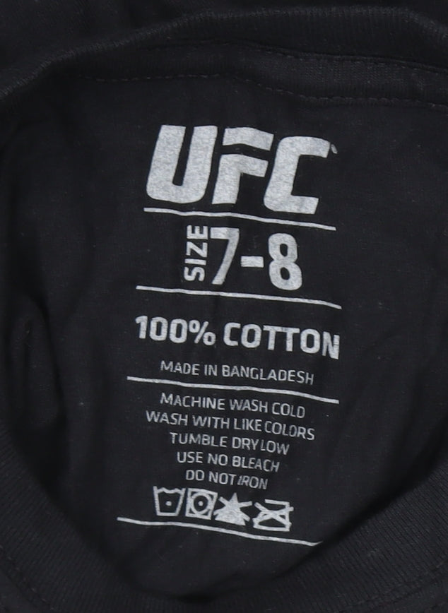 UFC Boys Black Graphic Print T-Shirt 7-8 Years