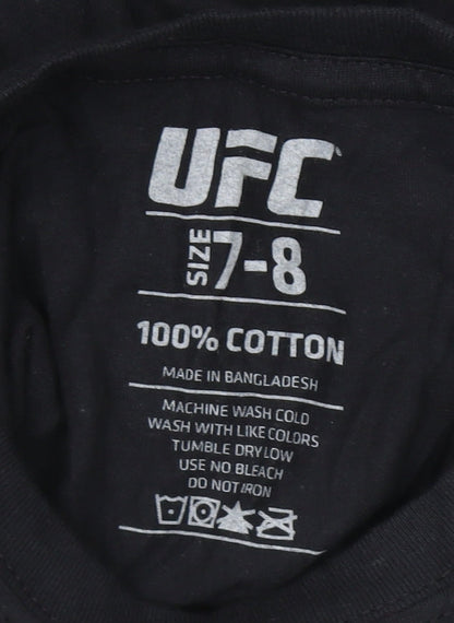 UFC Boys Black Graphic Print T-Shirt 7-8 Years