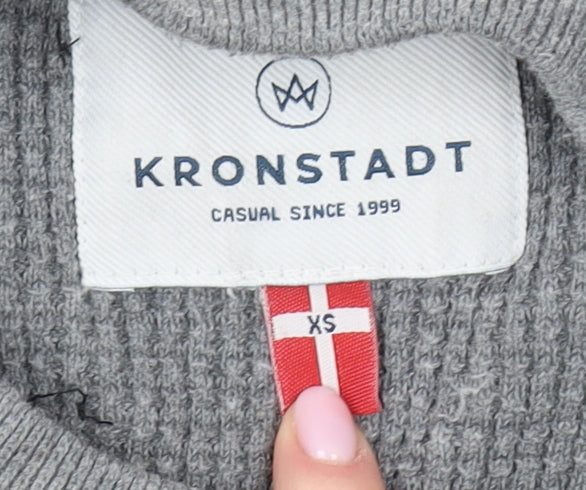 Kronstadt Men's Grey Pullover Jumper - XS - Casual Style