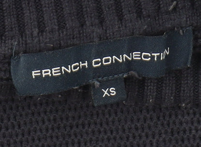 Womens UK Size XS French Connection Black Pullover Jumper