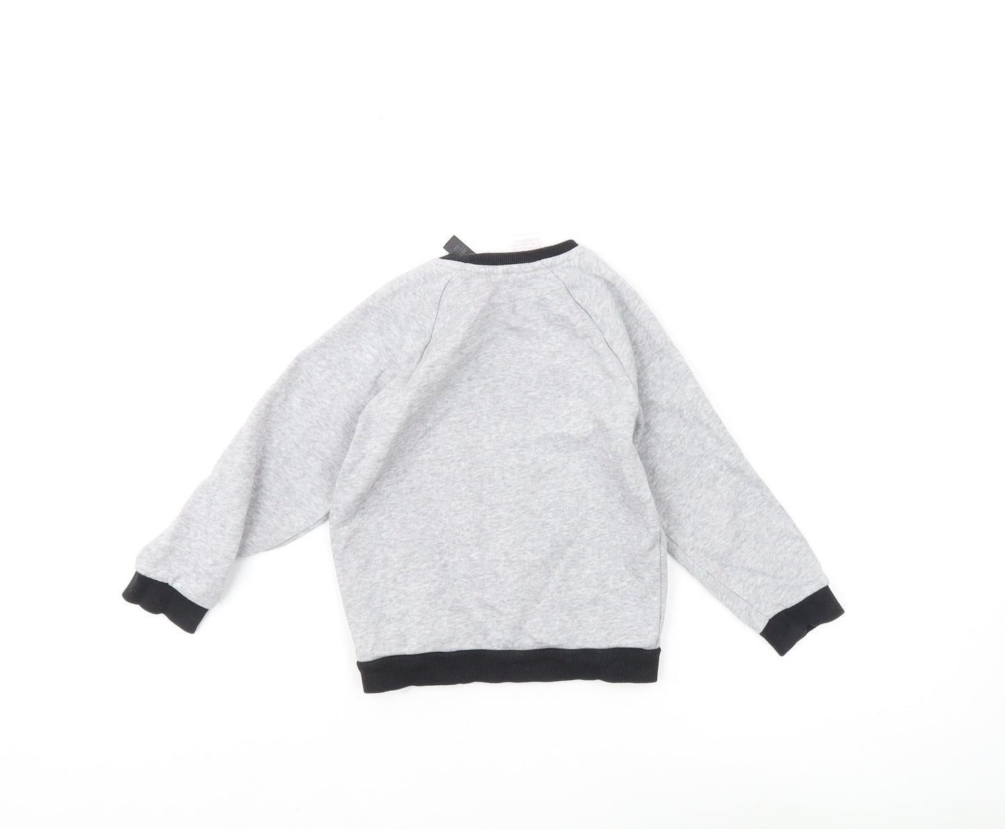 Adidas Boys Grey Pullover Sweatshirt 3-4 Years - Logo Accent