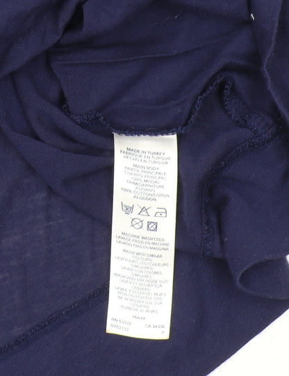 French Connection Women's Blue Crochet Tunic Blouse XS