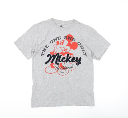 Unisex Adults UK Size XS Disney Grey Basic T-Shirt