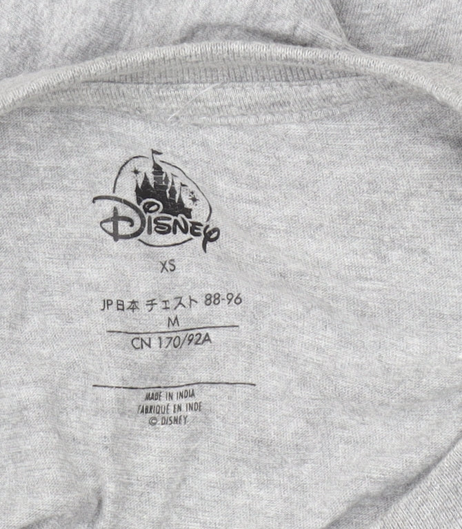 Unisex Adults UK Size XS Disney Grey Basic T-Shirt