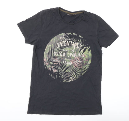 Groggy by JBC Men's Black Graphic T-Shirt L