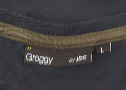 Groggy by JBC Men's Black Graphic T-Shirt L