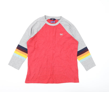 Unisex Adults UK Size 4 Superdry Red Basic T-Shirt