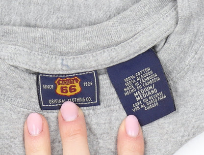 Route 66 Grey Crew Neck T-Shirt - Men's Medium