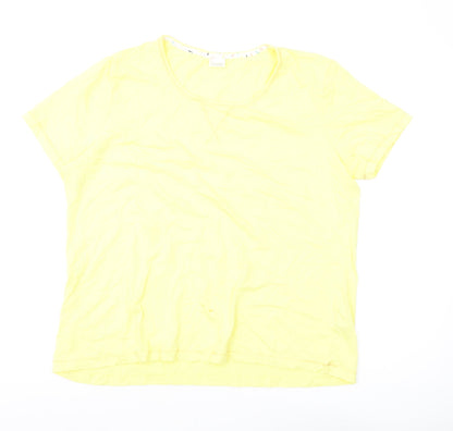 Damart Women's Yellow Basic T-Shirt Size L