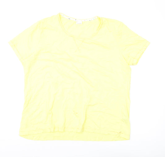 Damart Women's Yellow Basic T-Shirt Size L