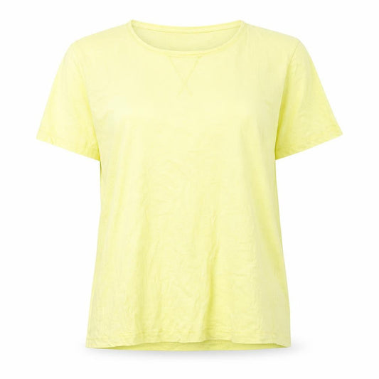 Womens UK Size L Damart Yellow Basic T-Shirt