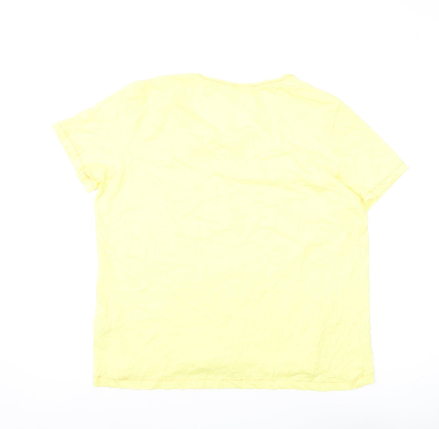 Damart Women's Yellow Basic T-Shirt Size L