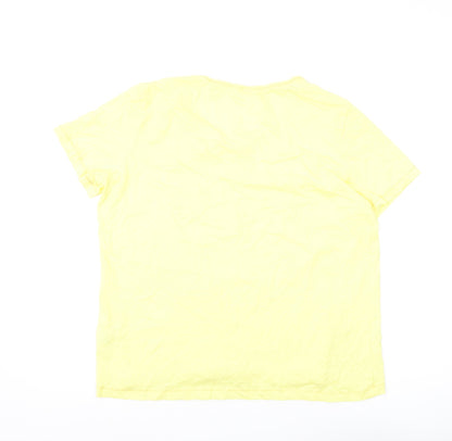 Damart Women's Yellow Basic T-Shirt Size L