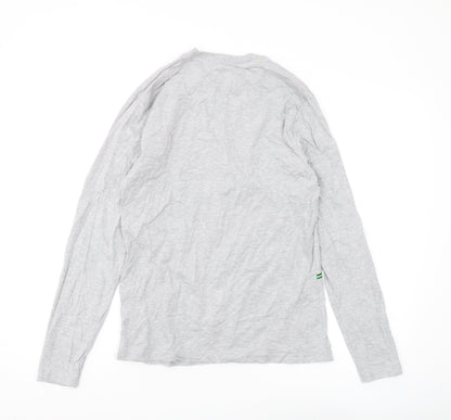 The Simpsons Men's Xmas Grey Long Sleeve T-Shirt, Size XS