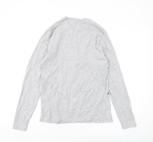 The Simpsons Men's Xmas Grey Long Sleeve T-Shirt, Size XS