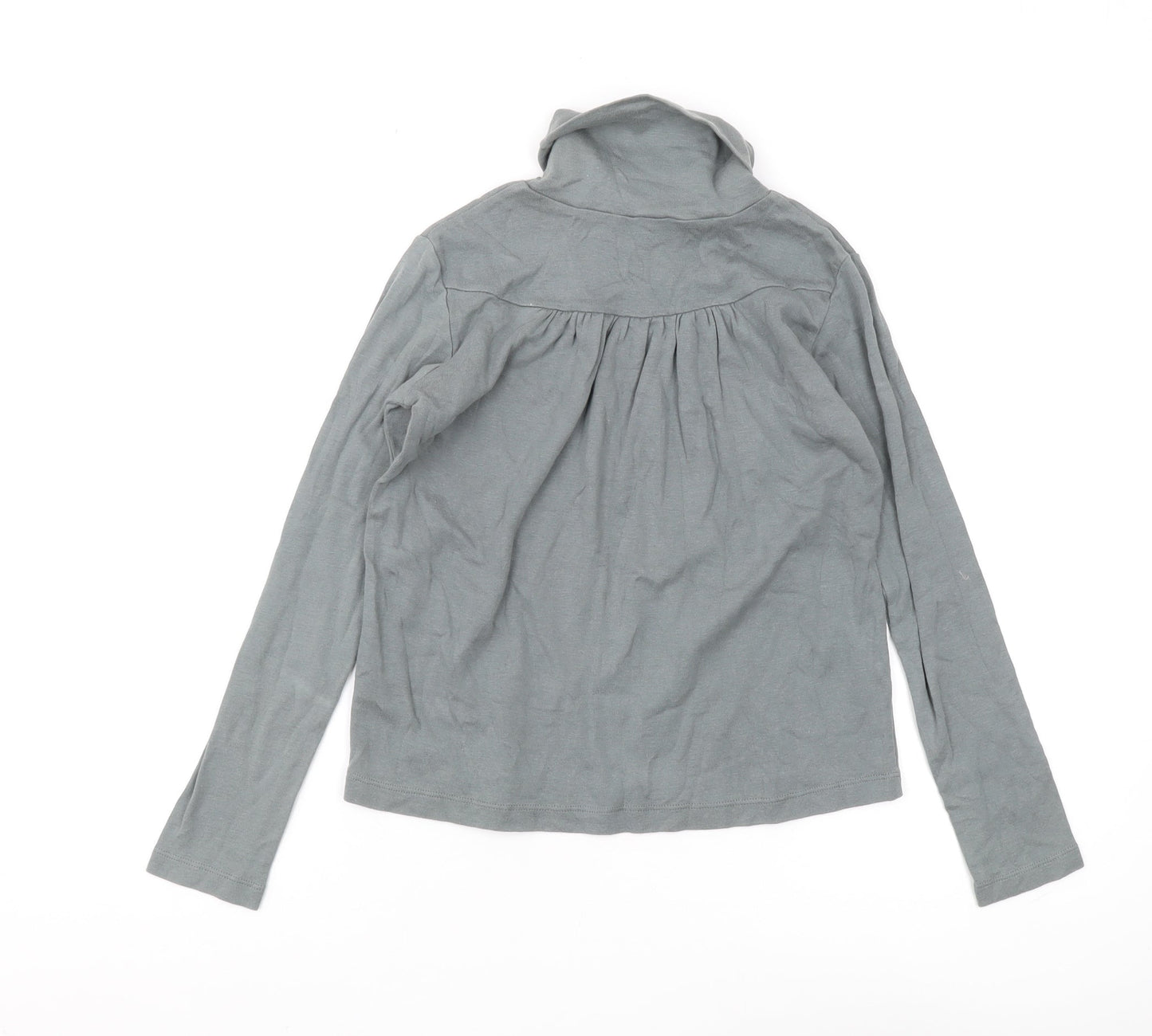 Zef Grey Girls Pullover Casual High Neck Top, Size 10