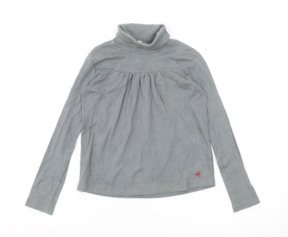 Zef Grey Girls Pullover Casual High Neck Top, Size 10