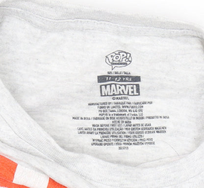 Marvel Boys Grey T-Shirt, Short Sleeve, 11-12 Years