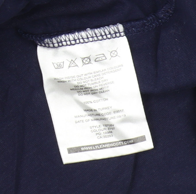 Lyle & Scott Men's Blue Short Sleeve T-Shirt Size L