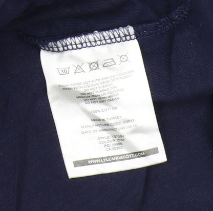 Lyle & Scott Men's Blue Short Sleeve T-Shirt Size L