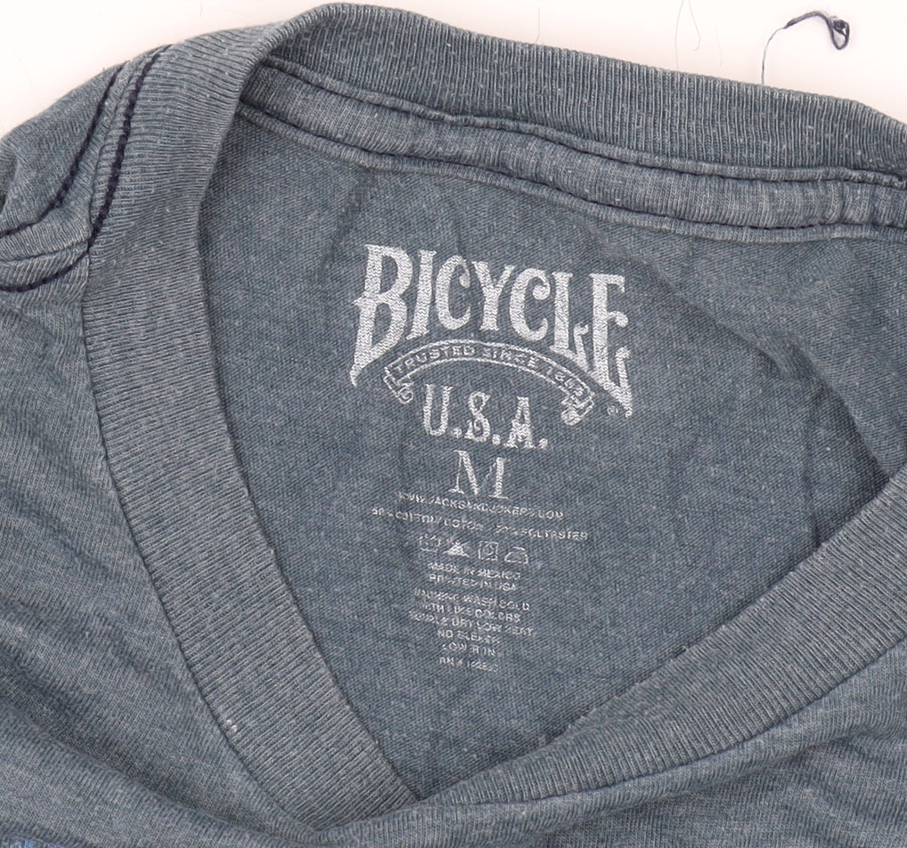 Bicycle Men's Blue Graphic T-Shirt M