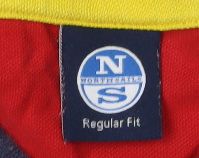 North Sails Men's Red Polo Shirt L Cotton Regular Fit
