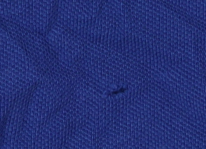 Score Draw Men's Blue Retro Polo L Short Sleeve