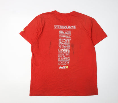 Mens UK Size XL Coca-Cola Red  T-Shirt