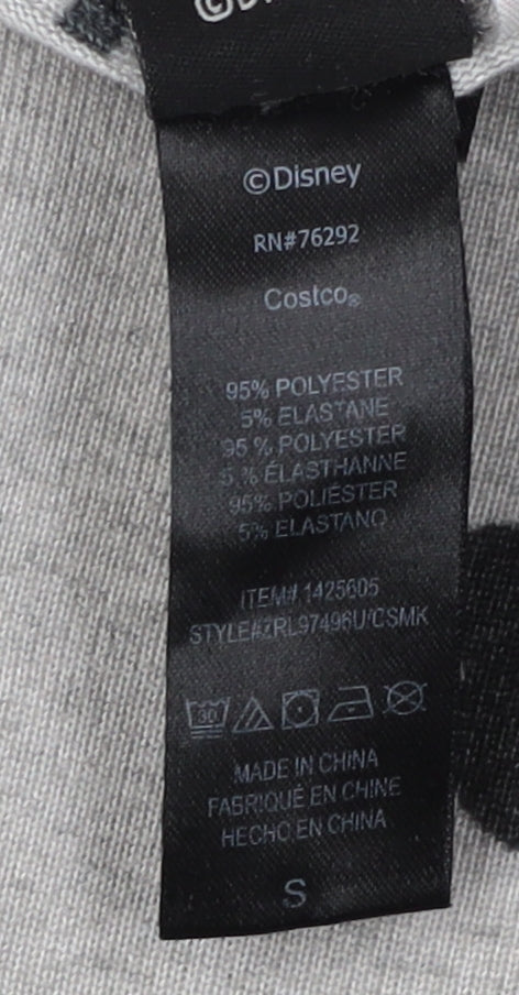 Womens UK Size S Disney Grey Jersey T-Shirt
