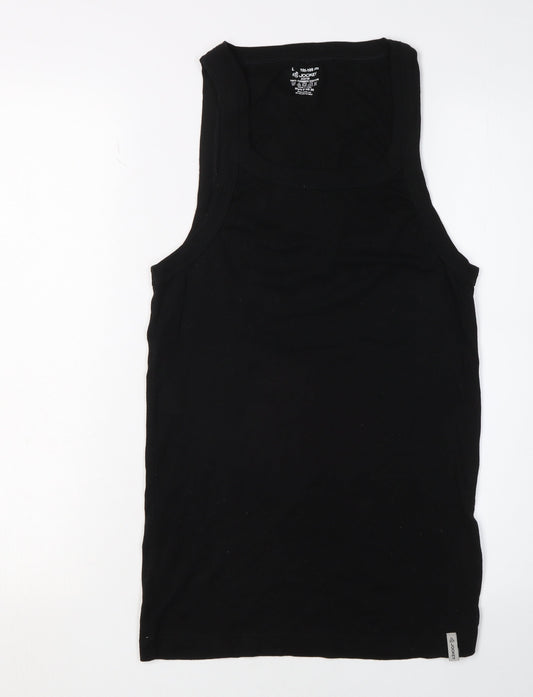 Additional front view of Jockey Black Tank Top, unisex adults l, basic style