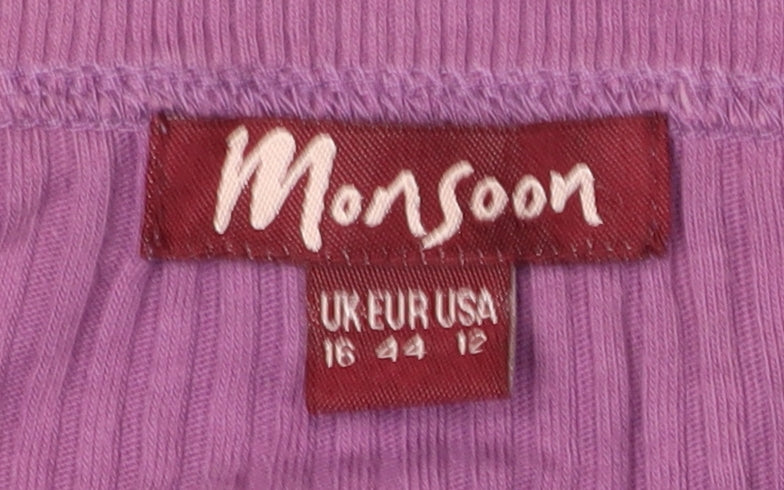 Womens UK Size 16 Monsoon Purple Basic Blouse
