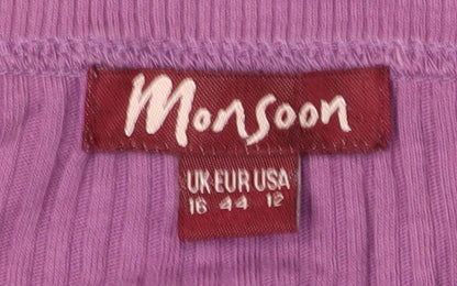 Womens UK Size 16 Monsoon Purple Basic Blouse