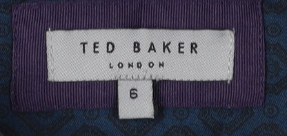 Ted Baker Men's Blue Polo Shirt Size L Short Sleeve