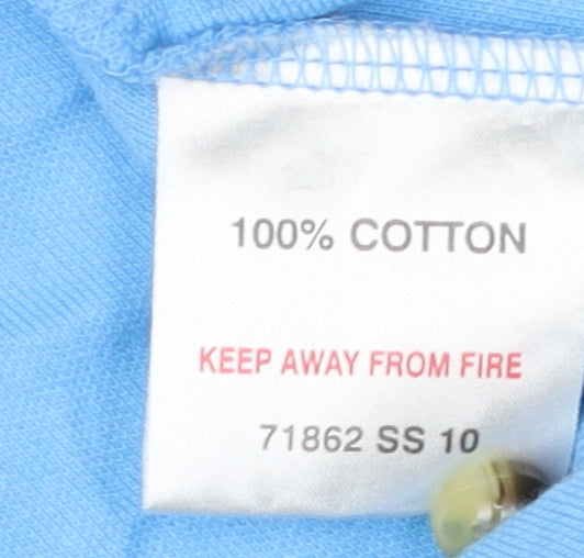 Bosideng Men's Blue Polo Shirt Medium Cotton Casual