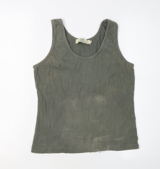 Womens UK Size 14 Cotton Traders Green Basic Tank