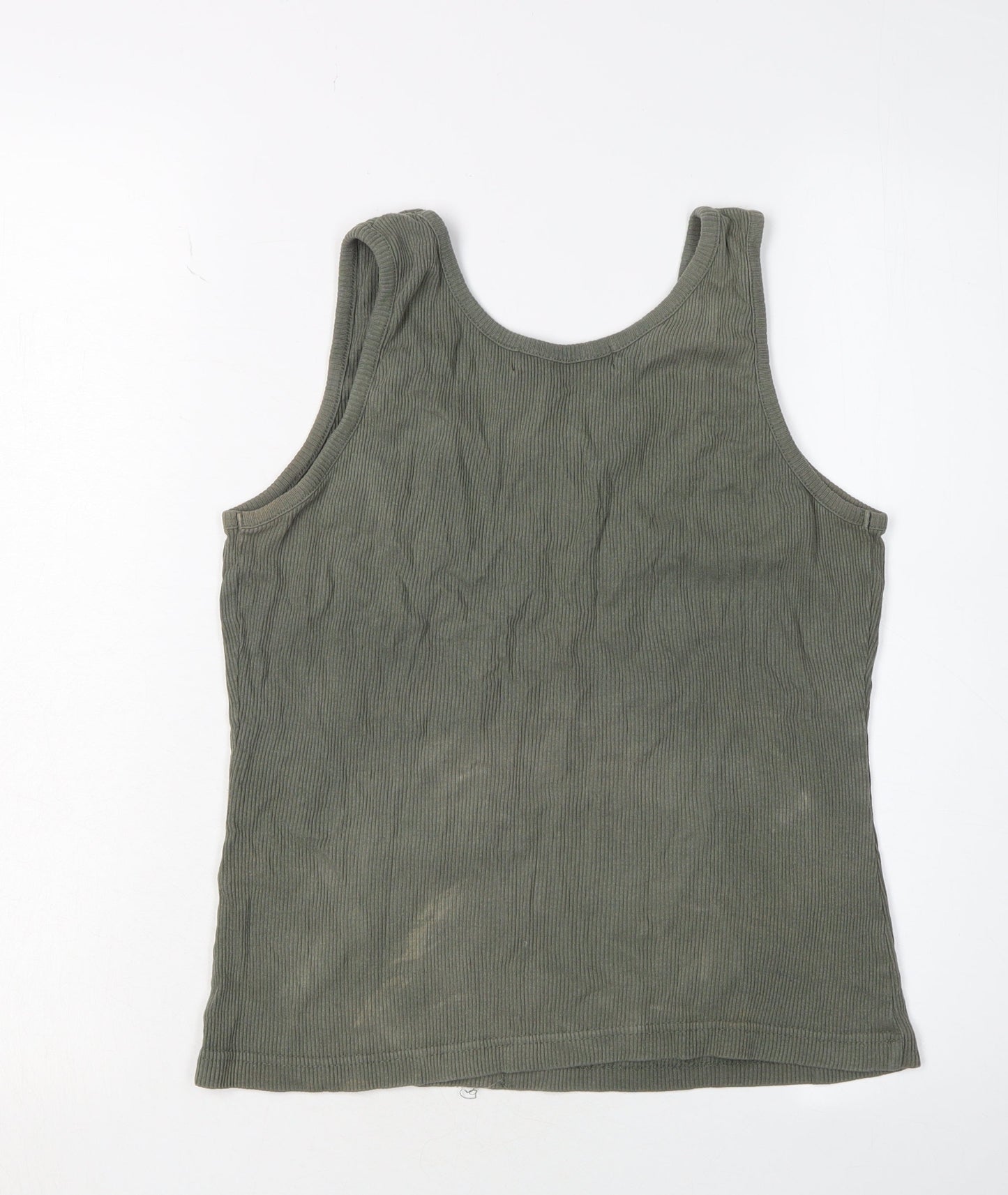 Womens UK Size 14 Cotton Traders Green Basic Tank