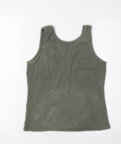 Womens UK Size 14 Cotton Traders Green Basic Tank