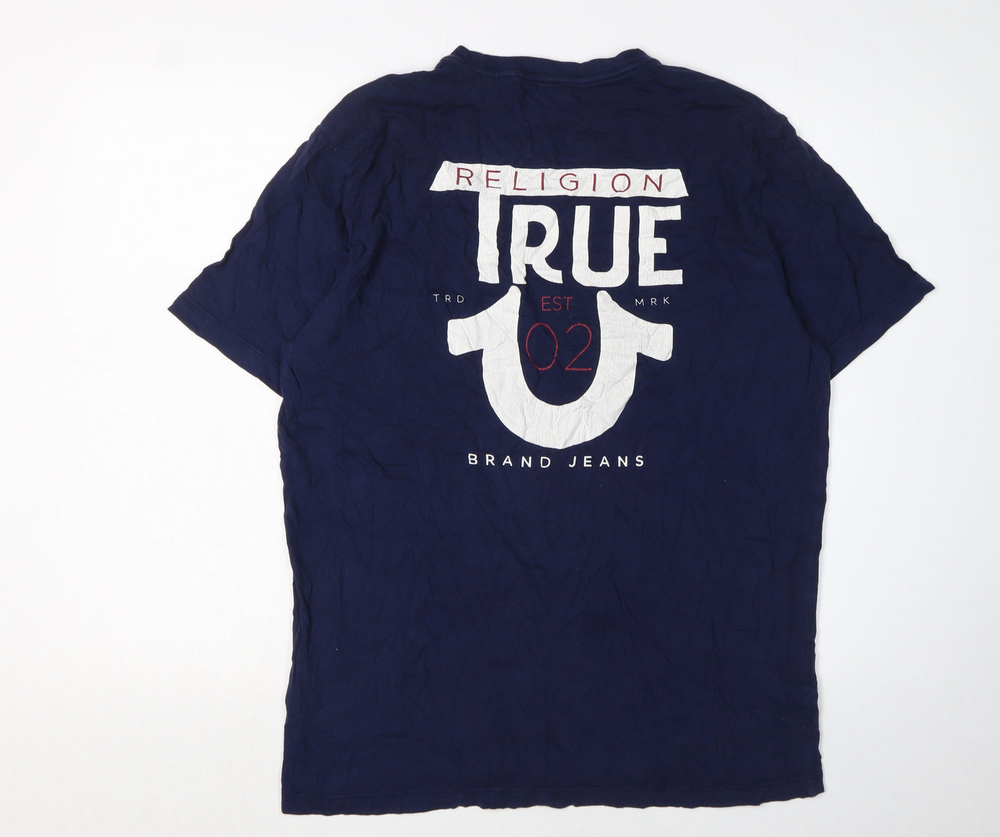 True Religion Blue Men's L Graphic Print T-Shirt