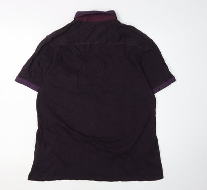 Ted Baker Men's Purple Polo, Size 10, Short Sleeve