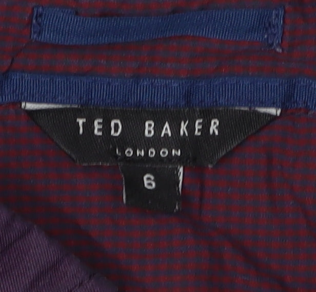 Ted Baker Men's Purple Polo, Size 10, Short Sleeve