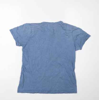 Lee Cooper Men's Blue Graphic T-Shirt, Size S