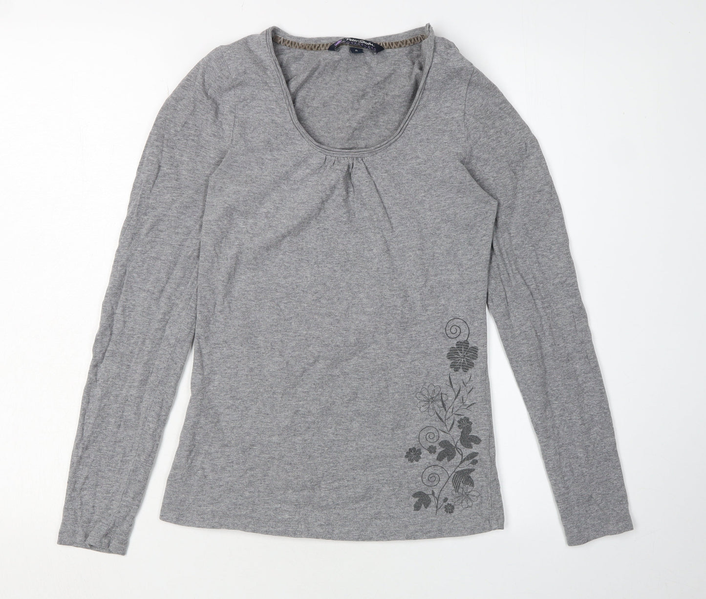 Womens UK Size 8 Peter Storm Grey Basic T-Shirt