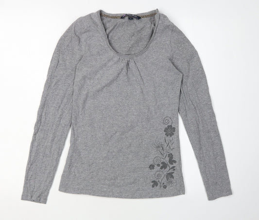 Peter Storm Womens Grey Long Sleeve Basic Top Size 8