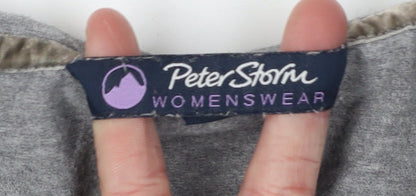 Womens UK Size 8 Peter Storm Grey Basic T-Shirt